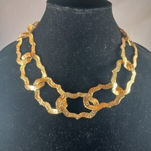 Vintage Ultra Craft Gold Tone Y2K Women Choker Statement Necklace